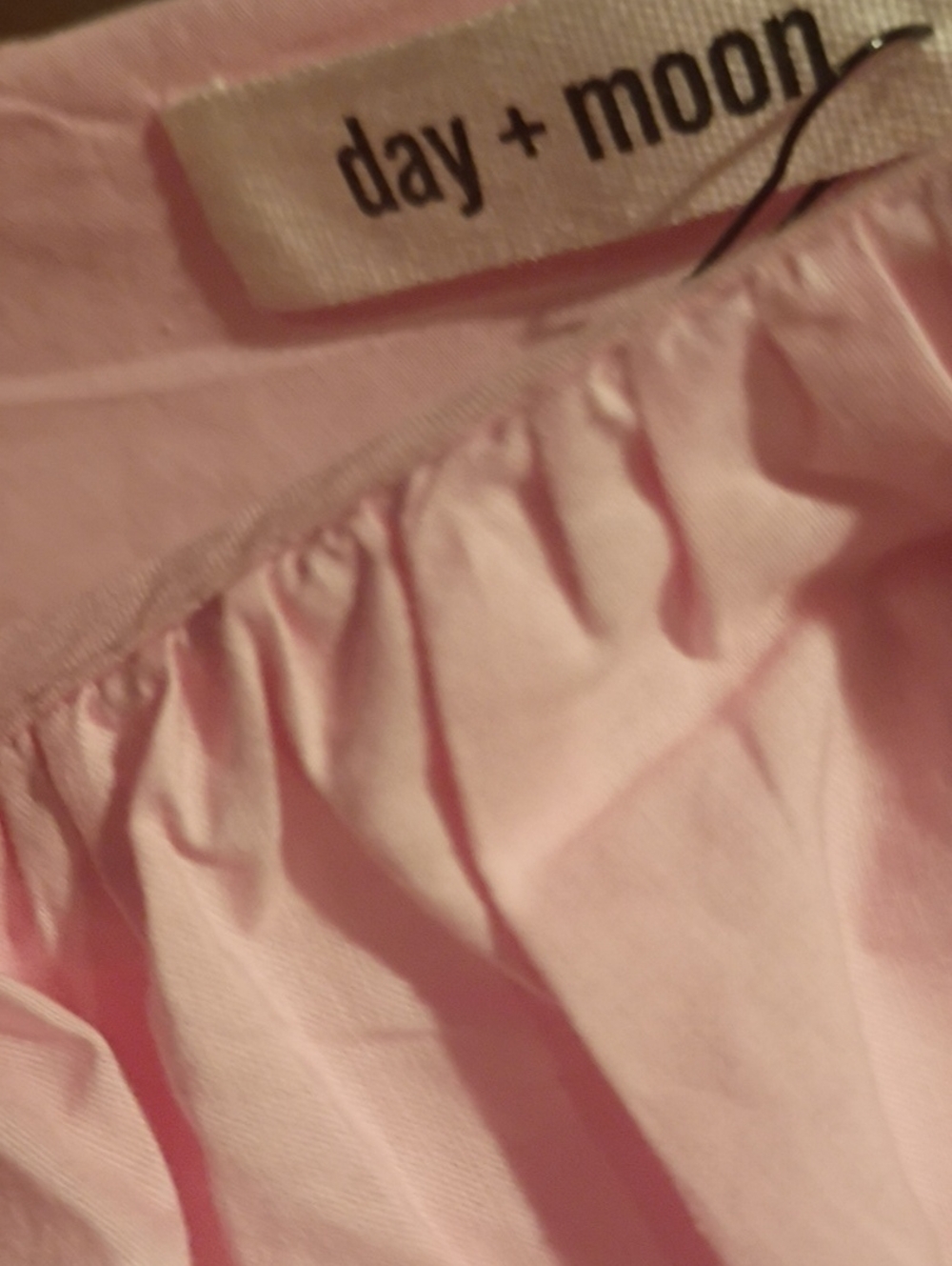 FINAL PRICE day + moon Pink V-neck Dress With Wide Pleated Sleeves